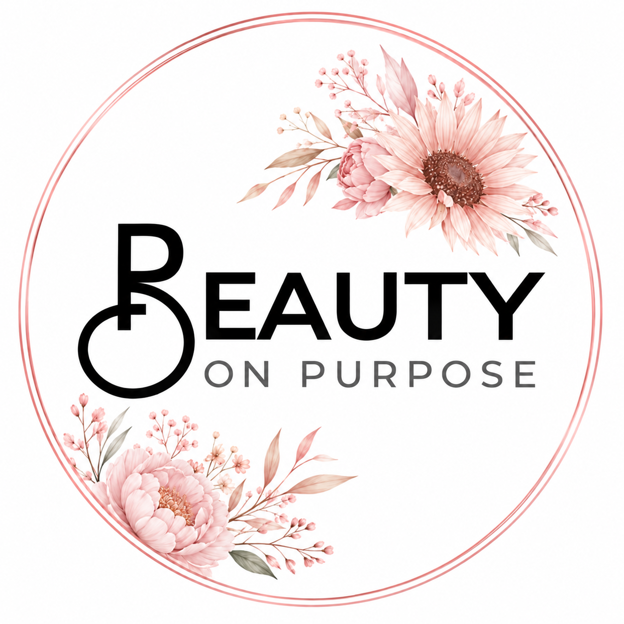Beauty On Purpose floral logo